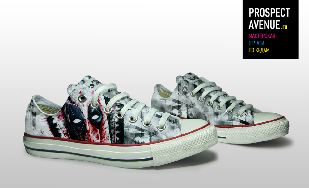 Кеды Converse «Набросок с Дэдпулом»