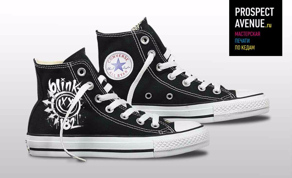 Черные кеды Converse «Blink-182»