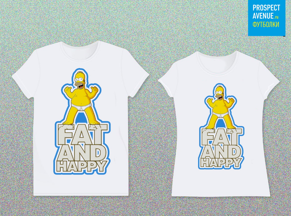 Женская футболка «Fat and happy»