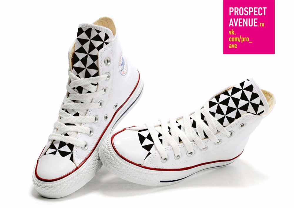 Высокие кеды Converse с узором «Треугольники»