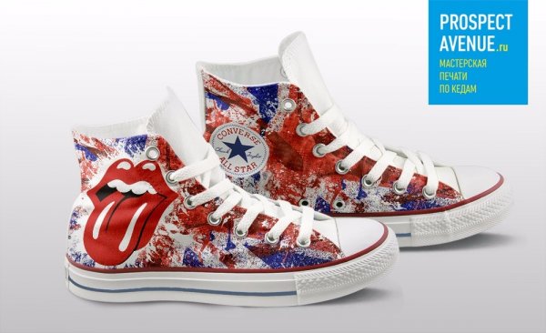 Кеды Converse «The Rolling Stones&Union Jack»