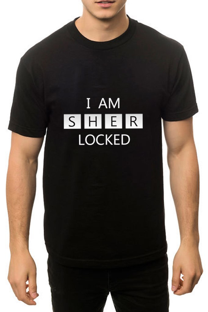 Черная футболка I'm Sherlocked