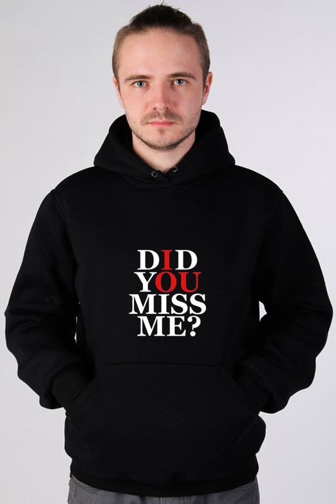 Черная толстовка «Did you miss me?»