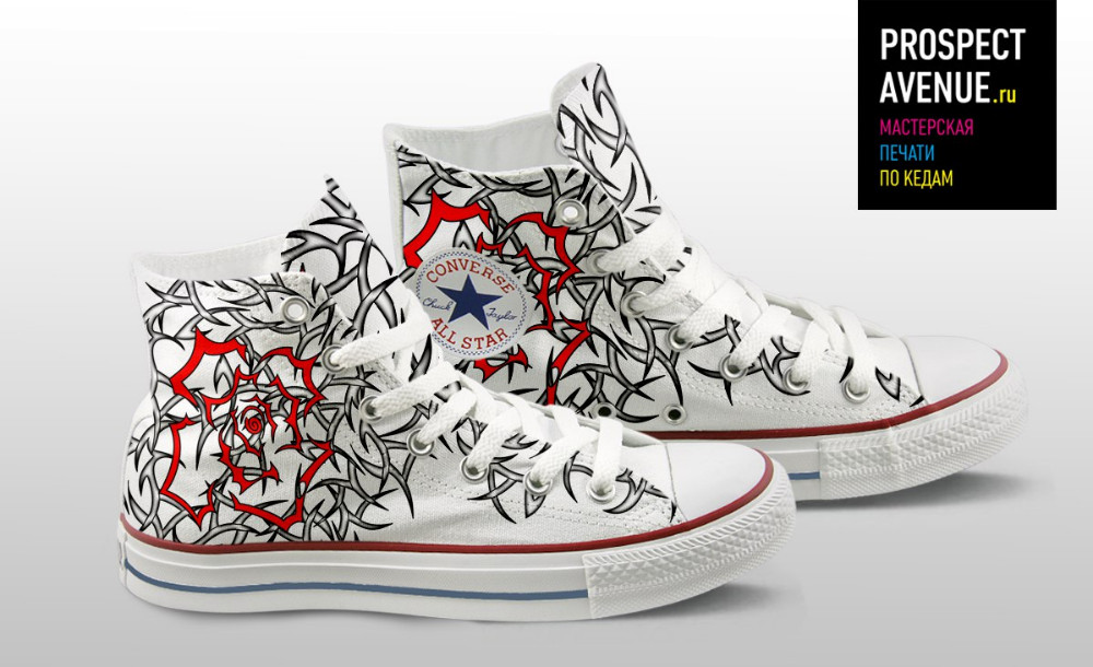 Кеды Converse «Шипы и роза»