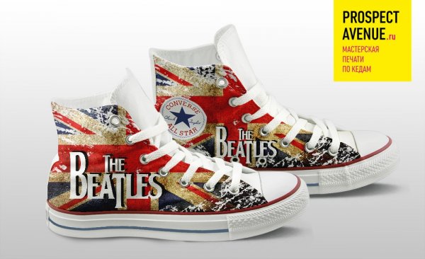 Кеды Converse «Битлы и британский флаг»
