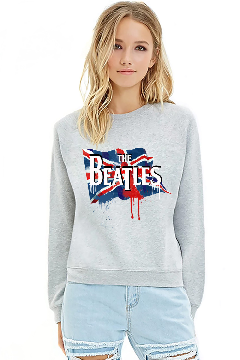 Женский свитшот «Union Jack Beatles»