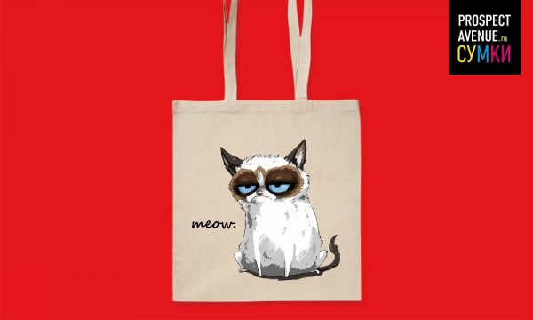 Холщовая сумка «Grumpy Cat»