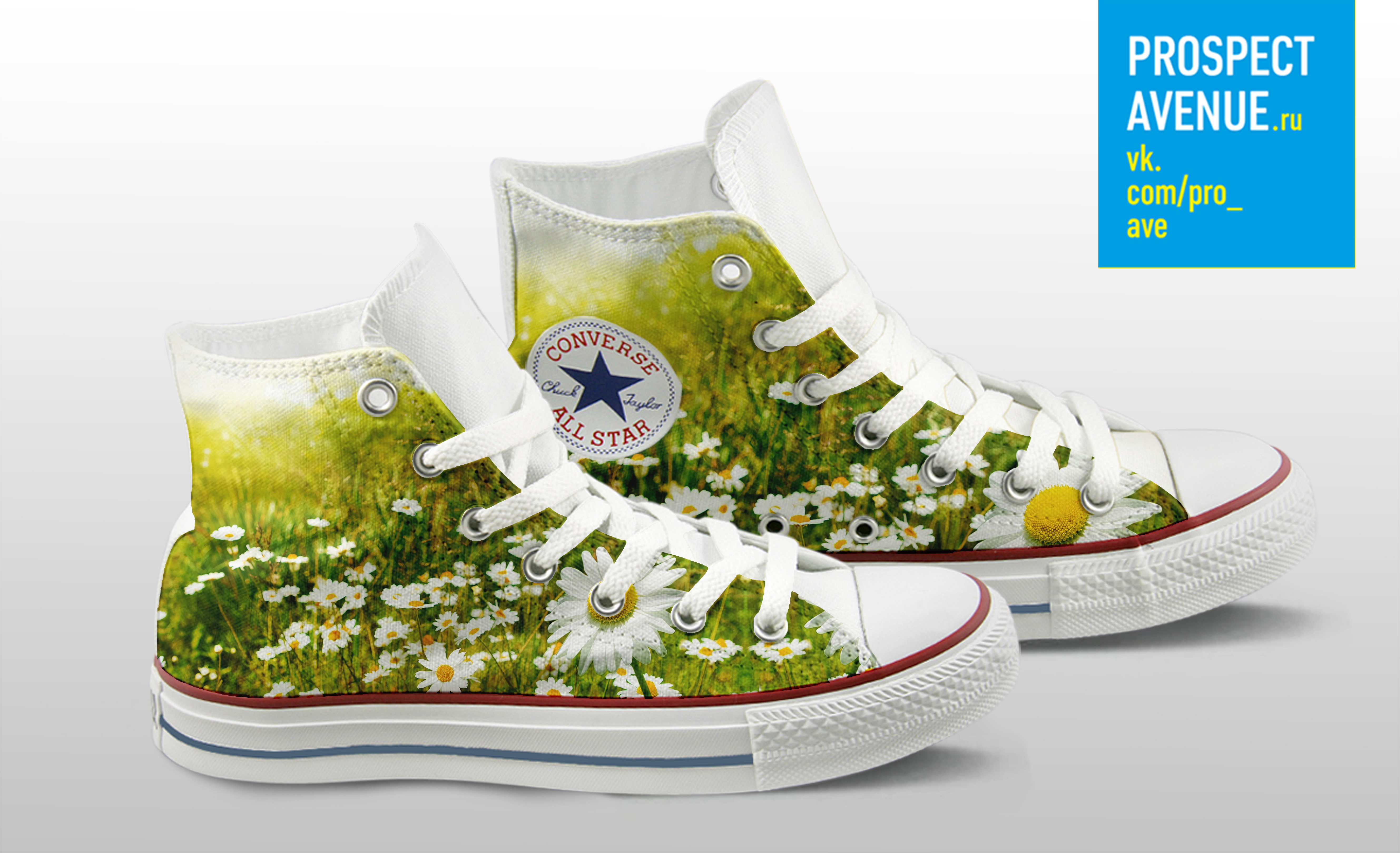 Кеды Converse «Поле ромашек»