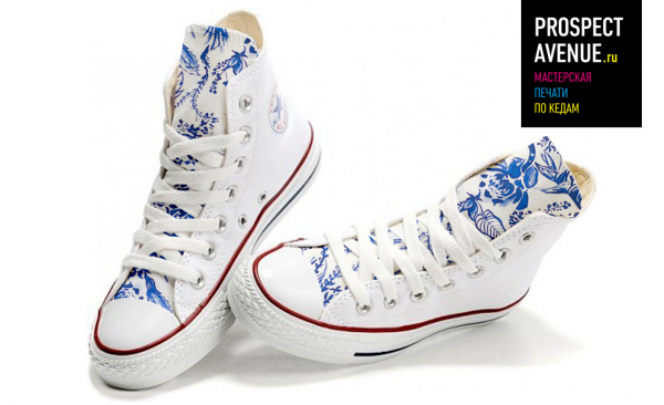 Кеды Converse «Цветы и птицы»
