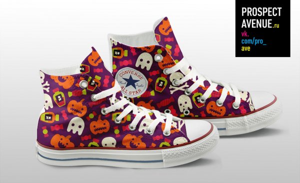Кеды Converse «Halloween pattern»