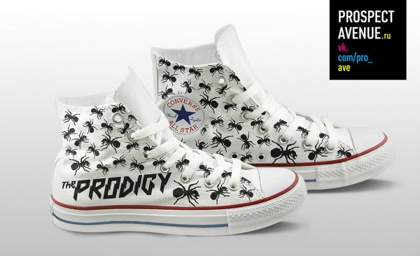Кеды Converse «The Prodigy black ants on white»