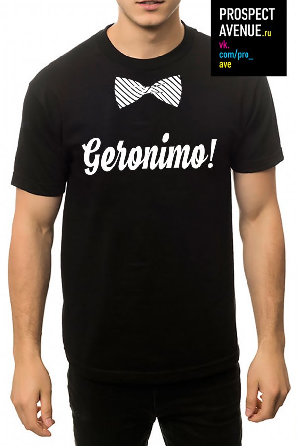 Мужская футболка «Bow-tie Geronimo!»