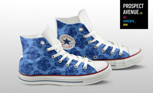 Кеды Converse «Обои с ТАРДИС»