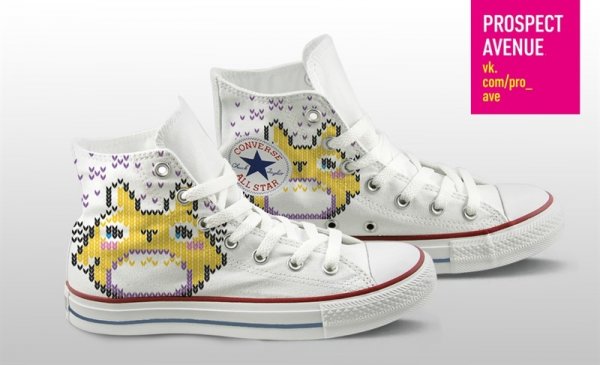 Кеды Converse «Желтый вязаный Тоторо»