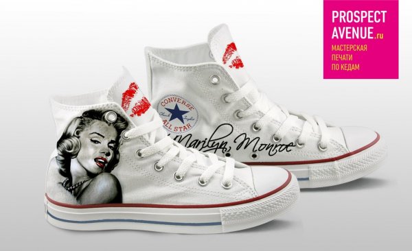 Кеды Converse «Поцелуй Мэрилин Монро»