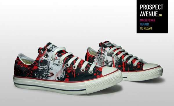 Кеды Converse «Череп и Монро»