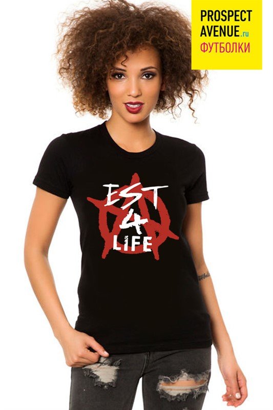 Женская футболка «Est 4 Life»