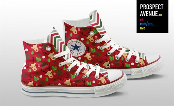 Кеды Converse «Новогодние олени»