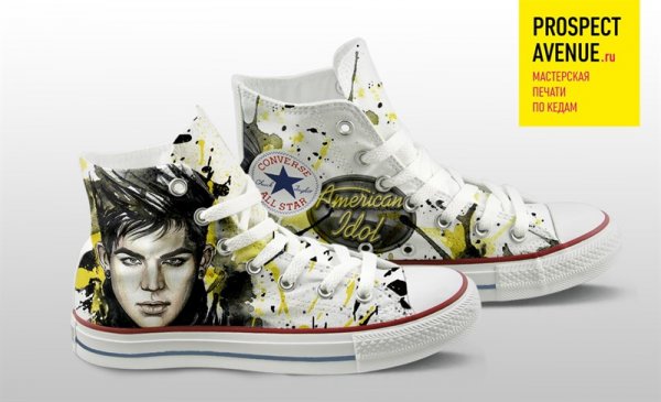 Кеды Converse «Adam Lambert American Idol yellow»