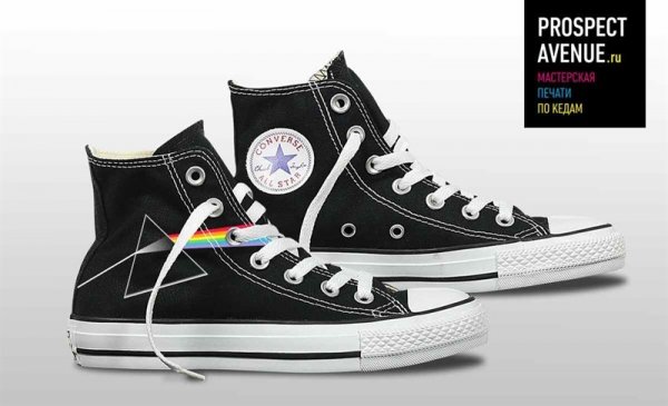 Черные кеды Converse «Pink Floyd»
