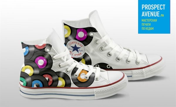Кеды Converse «Виниловые пластинки»