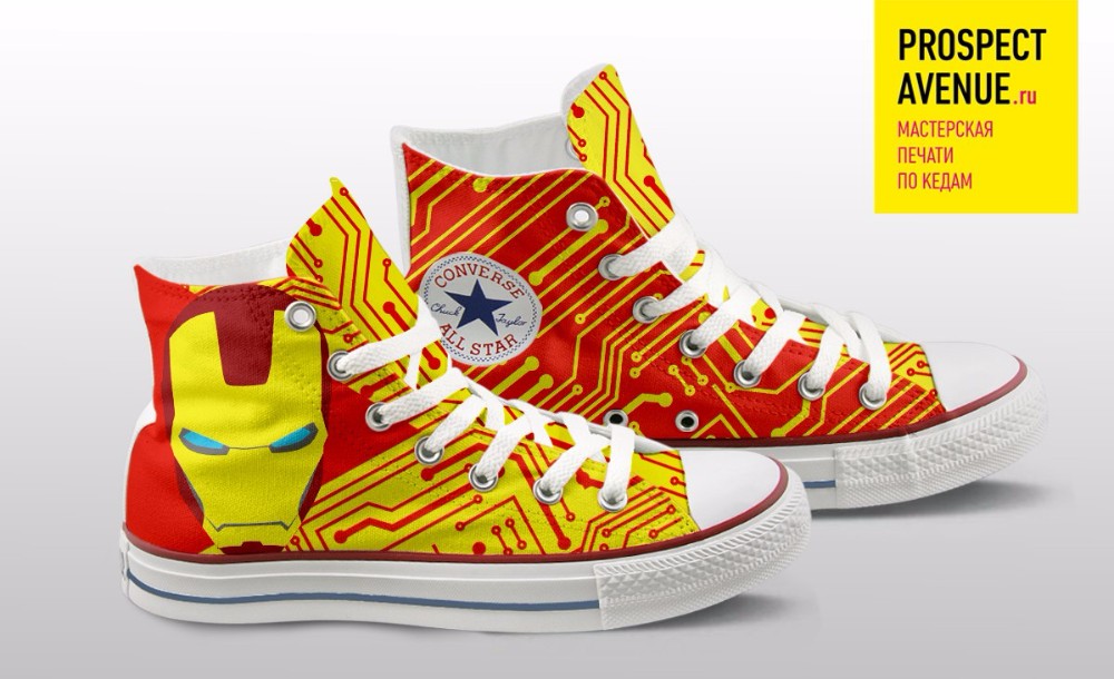 Кеды Converse «Железный Человек схемы» 
