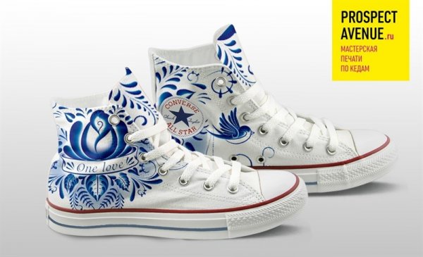 Кеды Converse «Гжель»