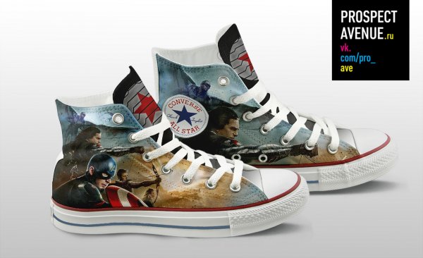 Кеды Converse «Капитан и Баки»