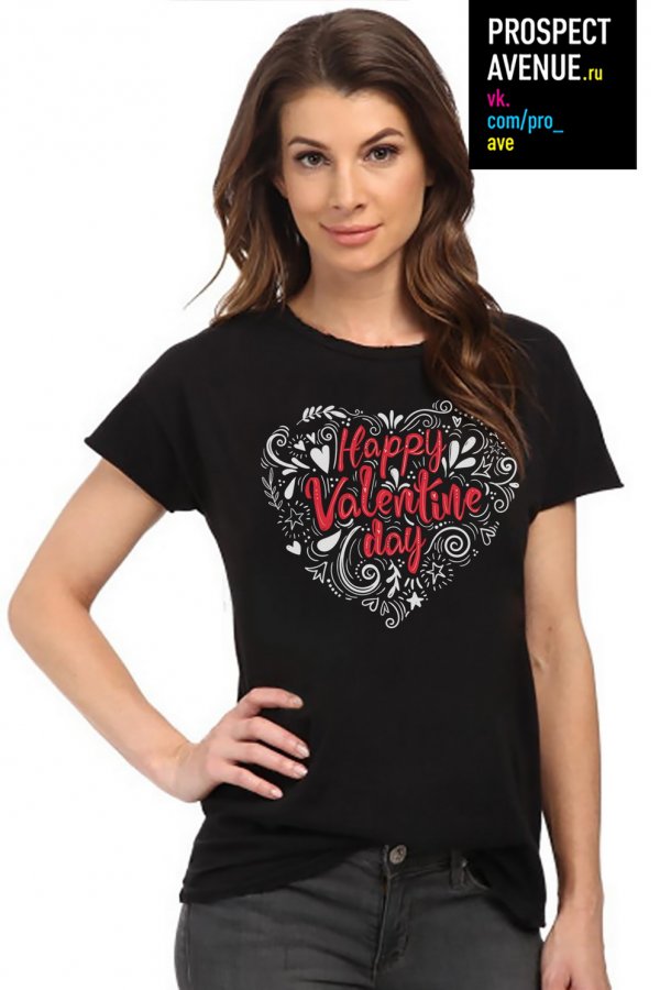 Женская футболка «Happy Valentines Day»