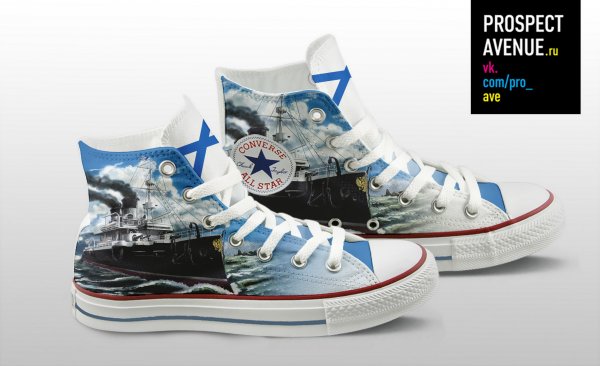 Кеды Converse «Флотские с Андреевским флагом»
