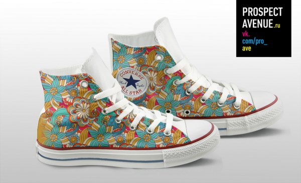 Кеды Converse «Восточные-цветочные»