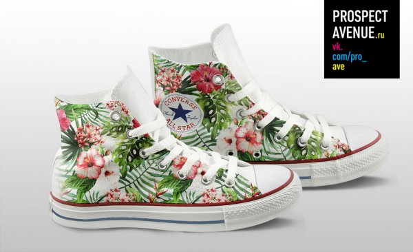 Кеды Converse «Тропические цветы»