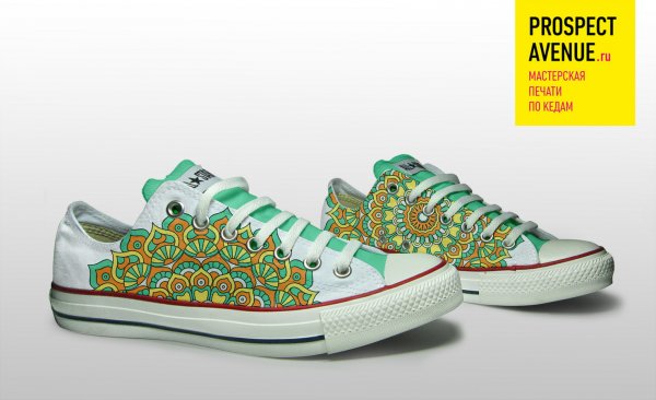 Низкие кеды Converse «Мандалы. Лотос»