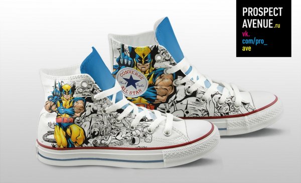 Кеды Converse «Росомаха на горе тел врагов»