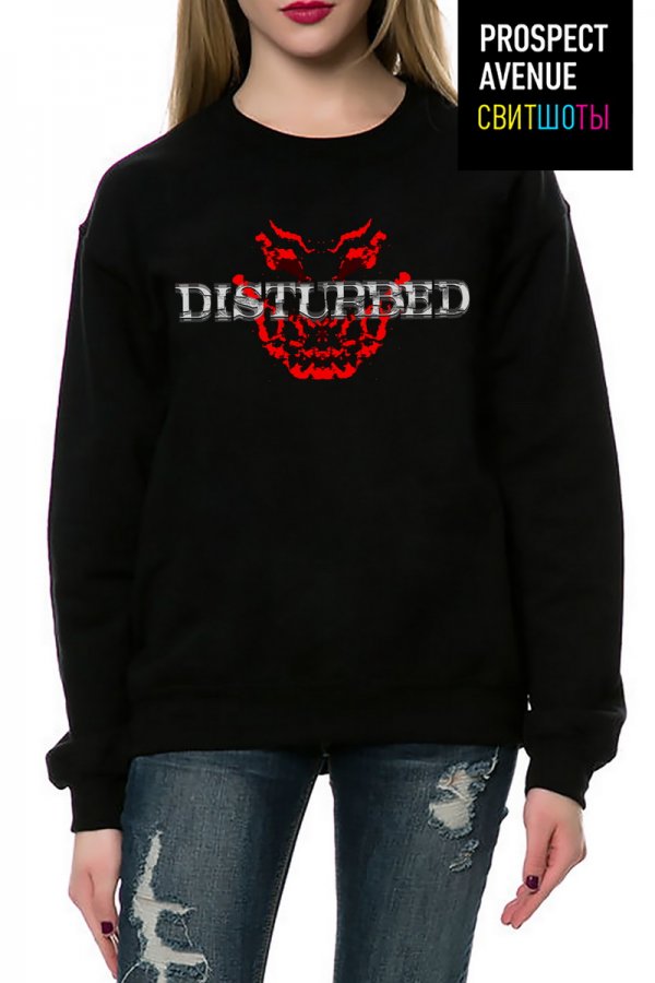 Женский свитшот «Disturbed face»