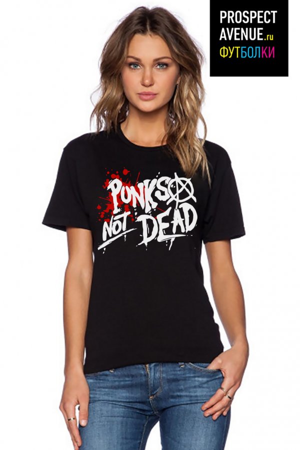 Женская футболка «Punks not Dead»