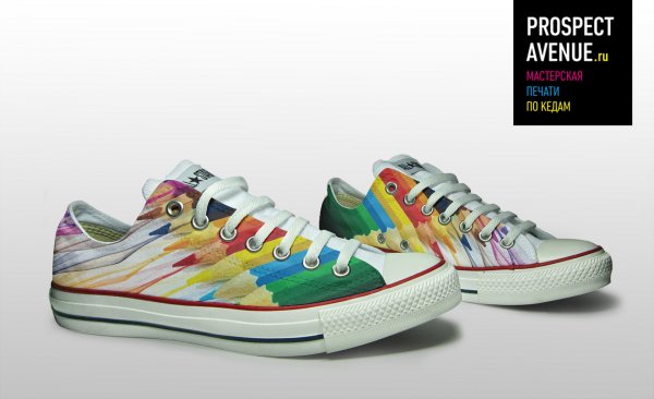Низкие кеды Converse «Цветные карандаши»