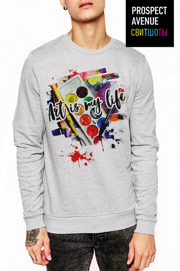 Mужской свитшот «Art is my Life»