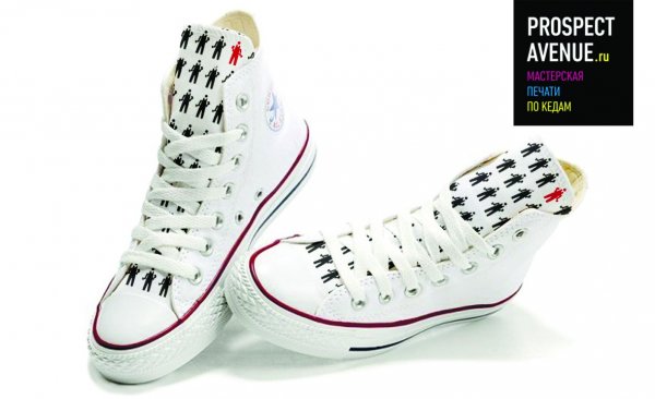 Кеды Converse  с принтом на языке «Get the balance right»