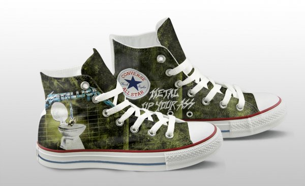 Кеды Converse «Metal Up Your Ass цвета хаки»