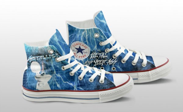 Кеды Converse «Metal Up Your Ass на синем»