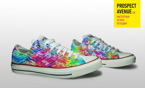 Низкие кеды Converse «Цветные зигзаги»