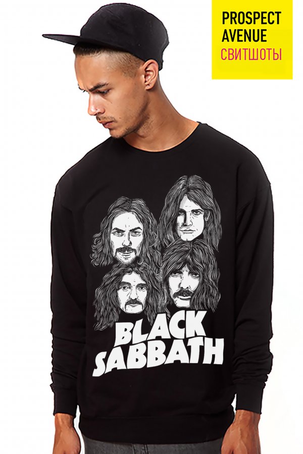 Mужской свитшот «Группа Black Sabbath»